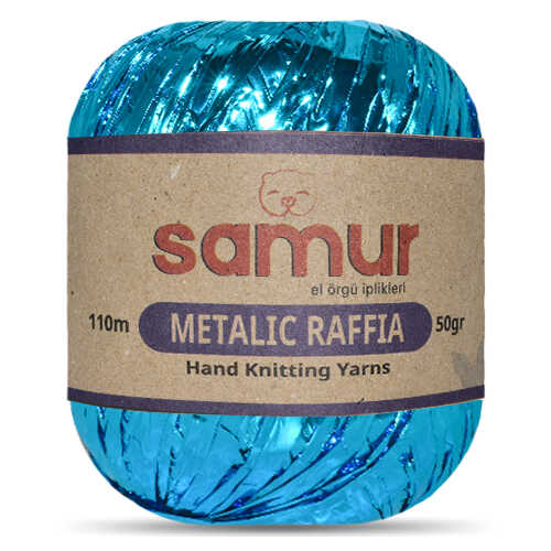 SAMUR,METALİK RAFFİA 106 MAVİ