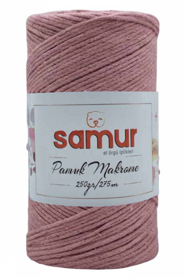 samur,pamuk makrome s18 gül kurusu