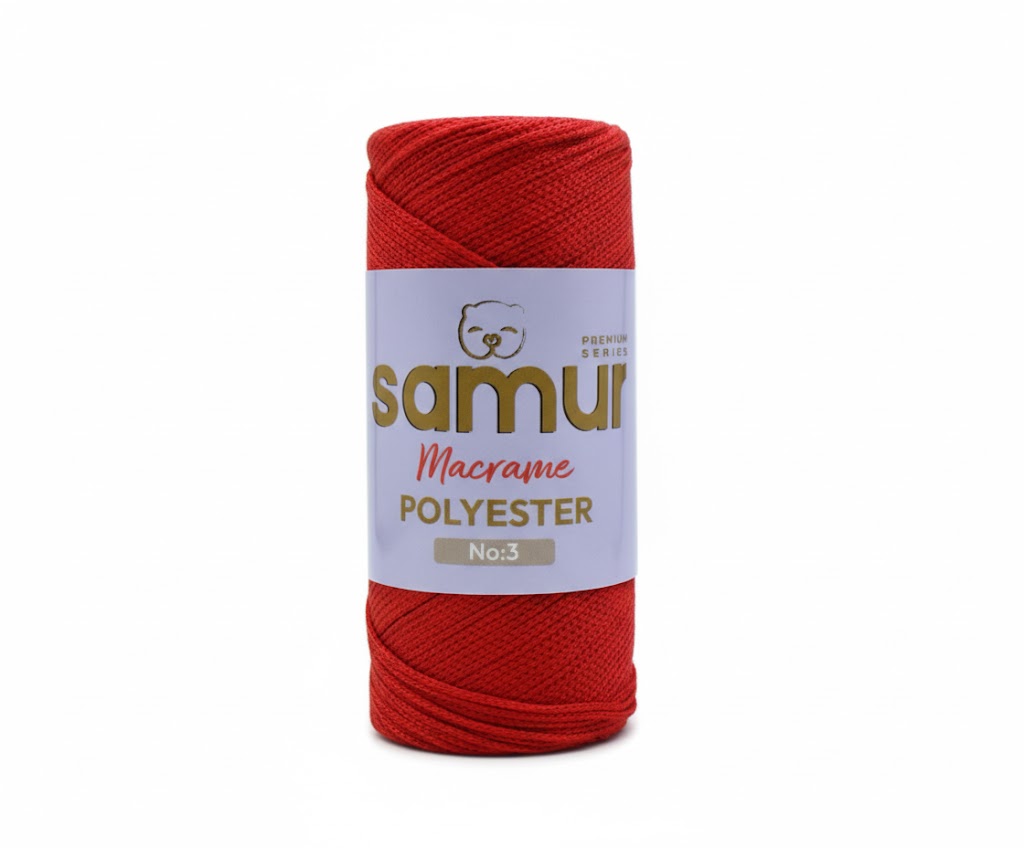 SAMUR,3 NO POLYESTER MAKROME 0105 KIRMIZI