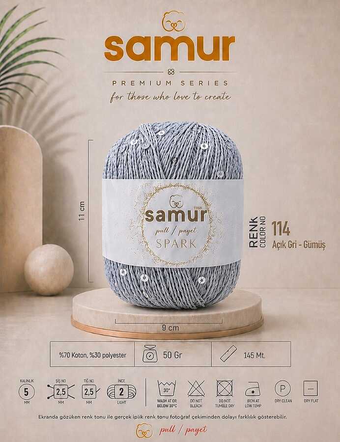 SAMUR,SPARK 114 AÇIK GRİ-GÜMÜŞ