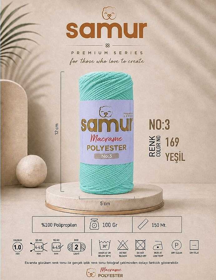 SAMUR,3 NO POLYESTER MAKROME 0169 YEŞİL
