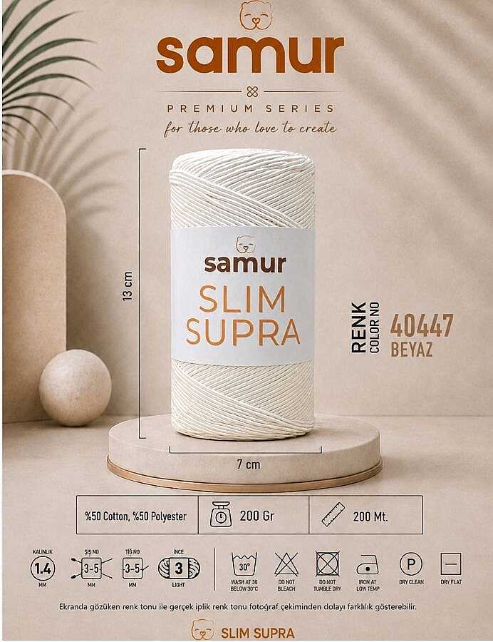 SAMUR,SLIM SUPRA 40447 BEYAZ