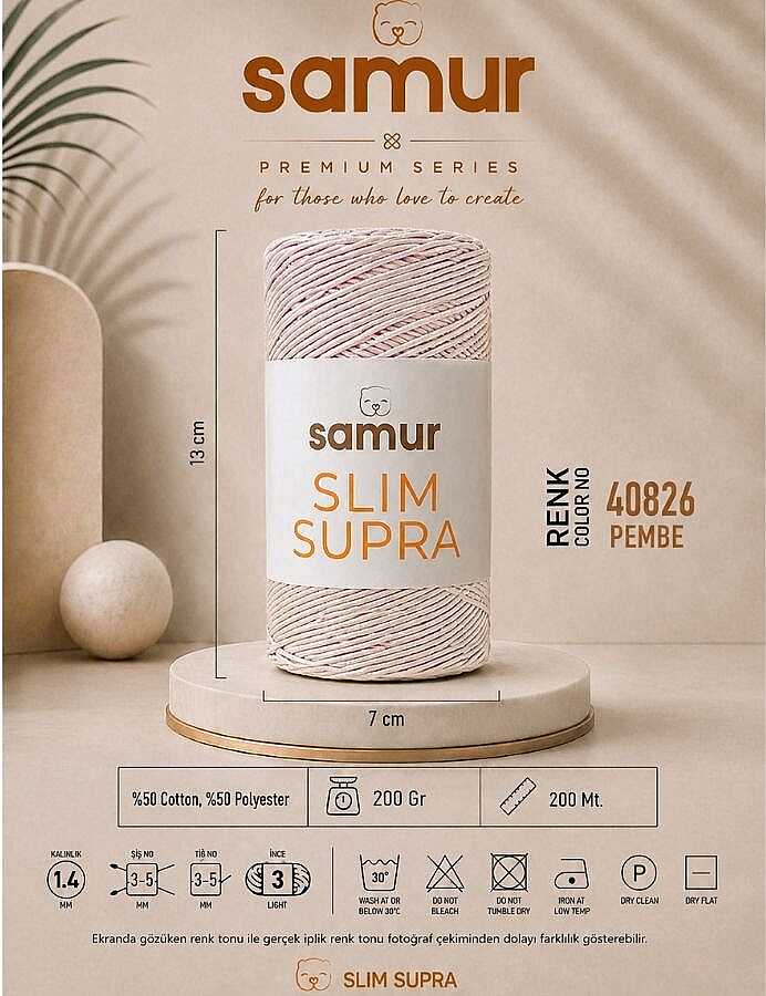 SAMUR SLIM SUPRA 40826 PEMBE